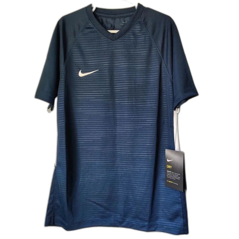 Nike Youth Unisex Dri-FIT Soccer Jersey T-Shirt Dark Navy Blue Size M (894114)